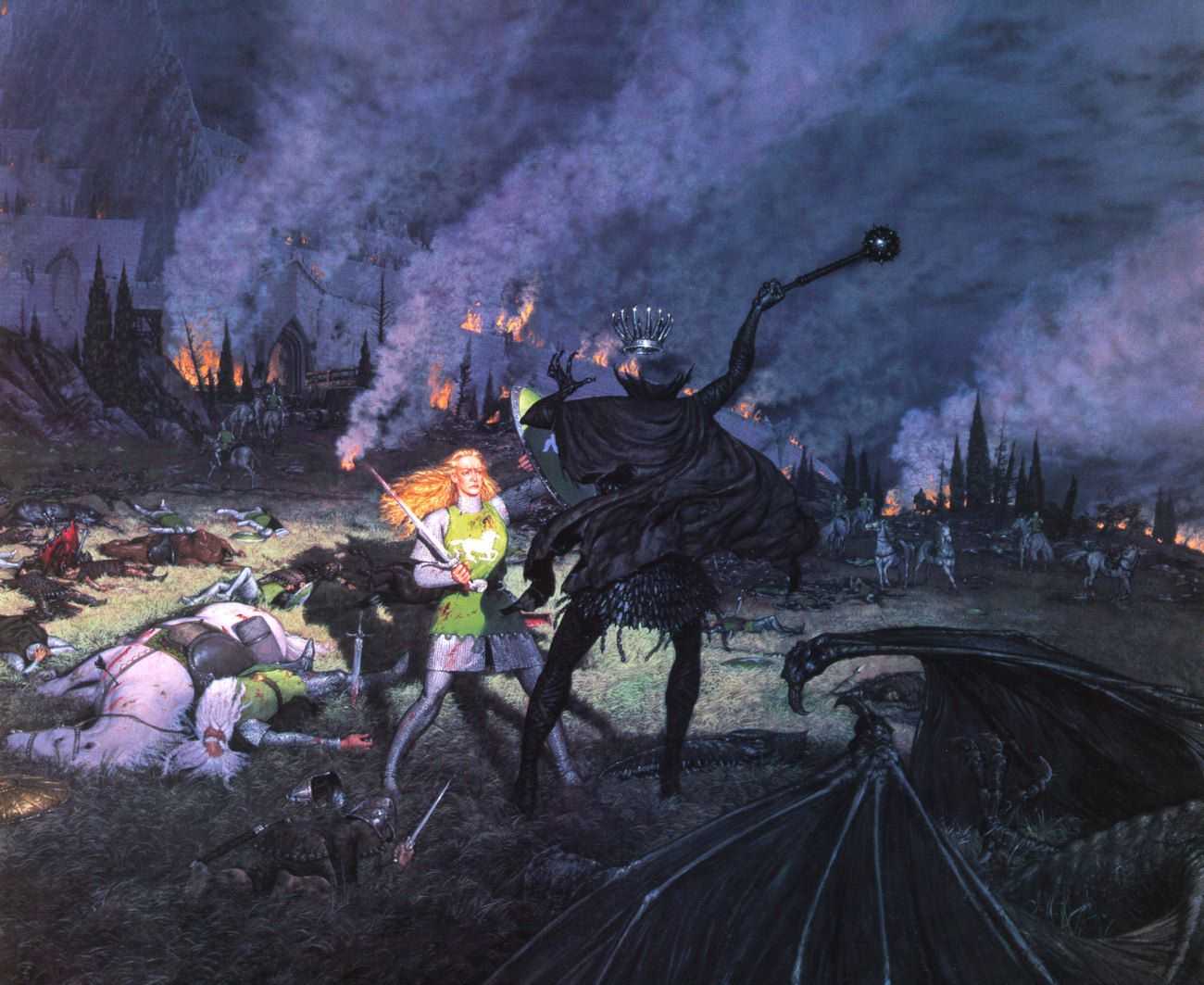 owyn and the Nazgl by Ted Nasmith